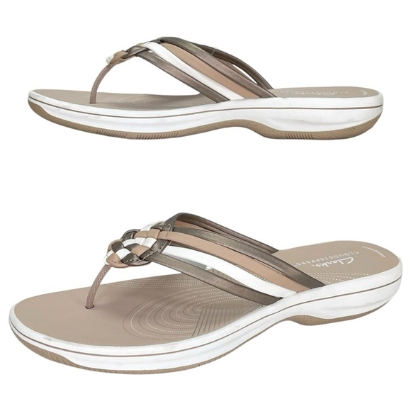 Clarks Cloudsteppers Breeze Coral Womens Thong Sandals Size 8M - Picture 11 of 11